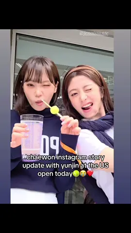 YUNJIN THE TOUNGE?? omggg #lesserafim #yunjin #chaewon 