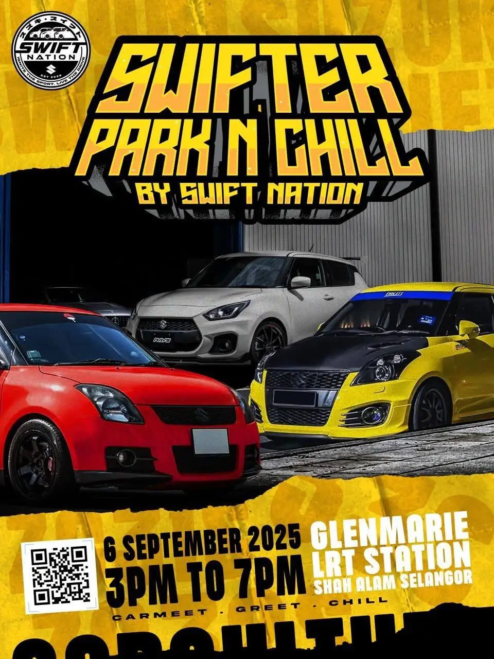 Jom guys 6 Sept ni di Glenmarie LRT station .. Kelswift pasti hadir ✌️ #suzukisport #Swift #Monster 