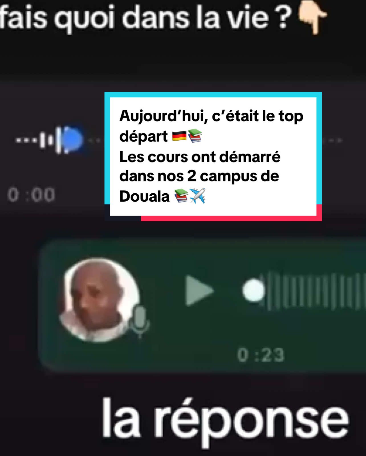 Aujourd’hui, c’était le top départ 🇩🇪📚 Les cours ont démarré dans nos 2 campus de Douala et la préparation aux examens internationaux (Goethe, ÖSD, ECL) est bien lancée 🚀. La balle est dans votre camps🙌 #ApprendreLAllemand #FormationLangue #ÉtudierEnAllemagne #percersurtiktok 