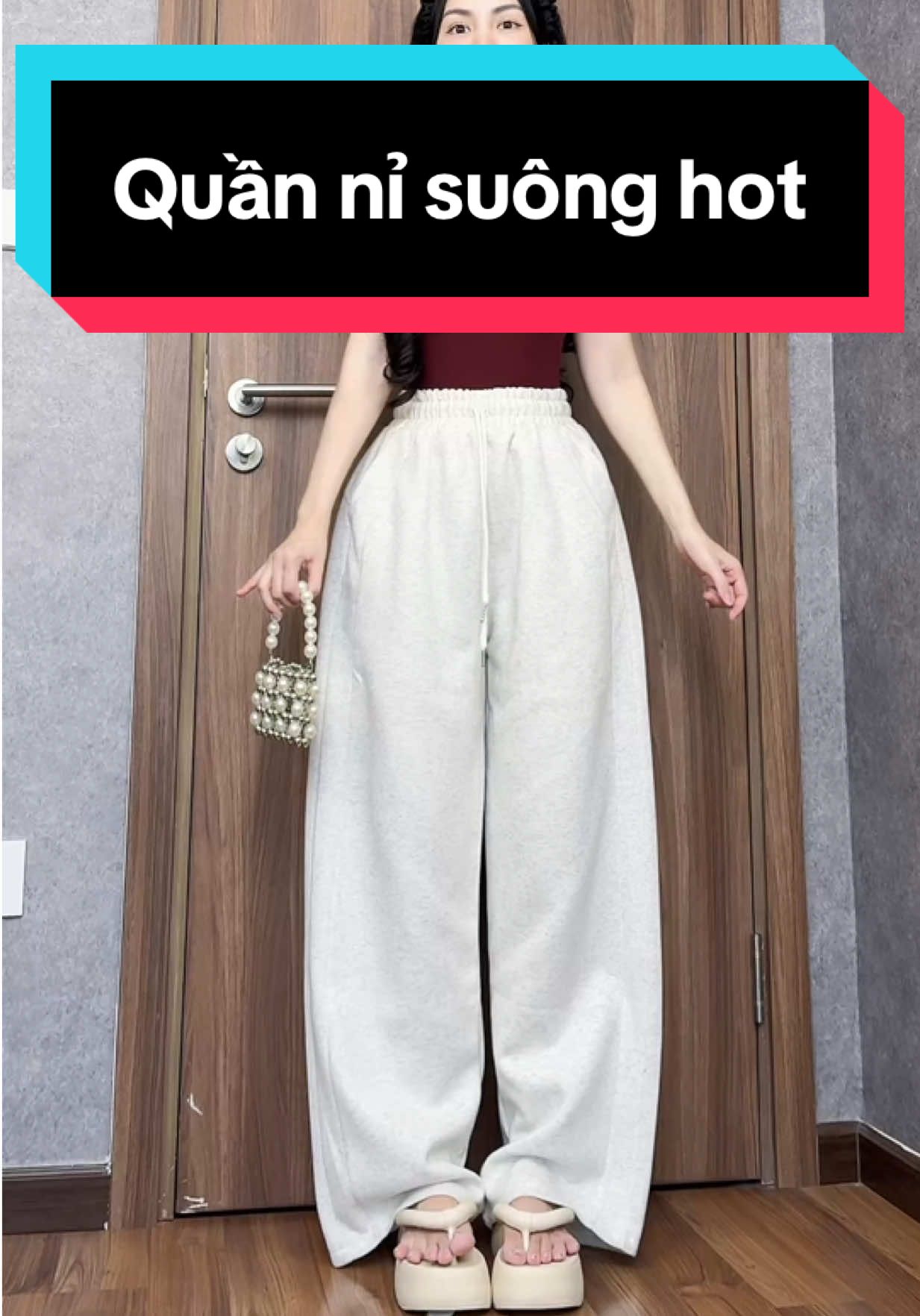 Quần nỉ suông hack dáng #phanhriviuuu #xuhuong #outfitideas #reviewquanao #L 