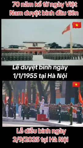 Lễ duyệt binh ngày 1/1/1955 tại Hà Nội.Sau 70 năm kể từ ngày 1/1/1955 Lễ duyệt binh đầu tiên của Quân đội Nhân Dân Việt Nam. Chính đội quân này đã đánh bại đội quân tinh nhuệ của Pháp ở Điện Biên Phủ tháng 5/1954. Lễ duyệt binh ngày 1/1/1955 là lời khẳng định về năng lực của Quân đội nhân dân Việt Nam trong bối cảnh Hiệp định Geneve vừa ký kết và đất nước vẫn đang mong ngày thống nhất.  #duyduyệt1955 #vietnam #xuhuong #hochiminh #xuhuong2025 