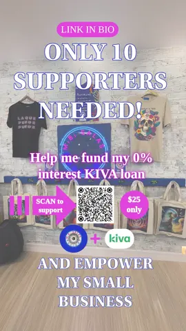 TEN…is the magic number! That’s what’s needed for my 0% KIVA loan. $25 supports to grow M.B. Salas Designs #nyc #supportsmallbusiness #kiva #capital #goals 