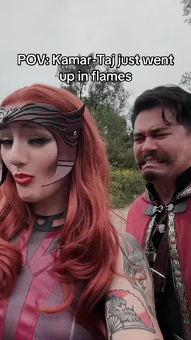 sorry not sorry 😏🔥 @Jet Falco #drstrange #drstrangeinthemultiverseofmadness #scarletwitchcosplay #rennaissancefair #marvelcosplay 