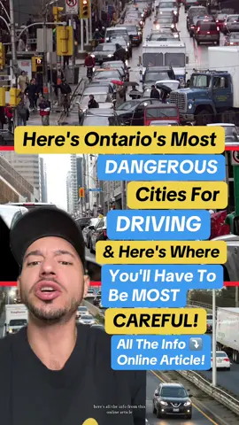 Buckle up—these are Ontario’s most dangerous cities for drivers. Find out where the roads turn ruthless and caution is your only lifeline! #baddrivers #toronto #baddriving #parkingticket #speedingticket  -  