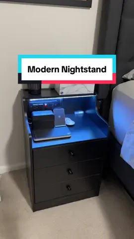 This modern nightstand is the perfect room upgrade and its now on sale! #nightstand #roomdecor #endtable #roomessentials #roomupgrade #tiktokshoplabordaysale 