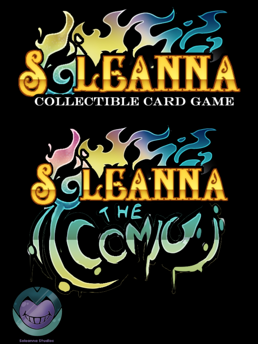 Special cards connect earth to a parallel world, bringing monsters to earth and forging unbreakable bonds. The monsters collect power form the battles and sed it back to thaire home world to sustane the planet. Soleanna is basically digimon and soul eater meets Yu-Gi-Oh, it follows a 13yr girl and her patner a slime with a sweet tooth as they navigate the world of card battles while also trying to find out the  secrets of the world. I'm currently working on chapter 1 and you can buy there first starter decks of my game here: https://www.thegamecrafter.com/games/soleanna-set-001-starter-deck-muck-blue-yokai-red https://www.thegamecrafter.com/games/soleanna-set-001-starter-deck-swarm-pink-untamed-green https://projectsoleanna.carrd.co #tcg #cardgame #ttrpg #indiegame 