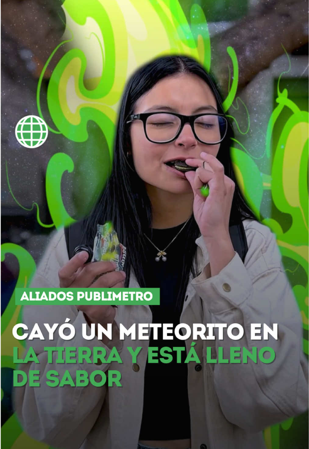 Cayó un meteorito en la Tierra y está lleno de SABOR 🍪⚡. Uno no identificado.👉 Festival Meteorito Ácido 👽 Lo probamos y OMG 🤯 ¡qué delicia! No sabemos si es ácido o dulce. ✨ ¿Te atreves a darle un mordisco y contarnos a qué sabe? 🔥 | #MeteoritoÁcido #AliadosPublimetro
