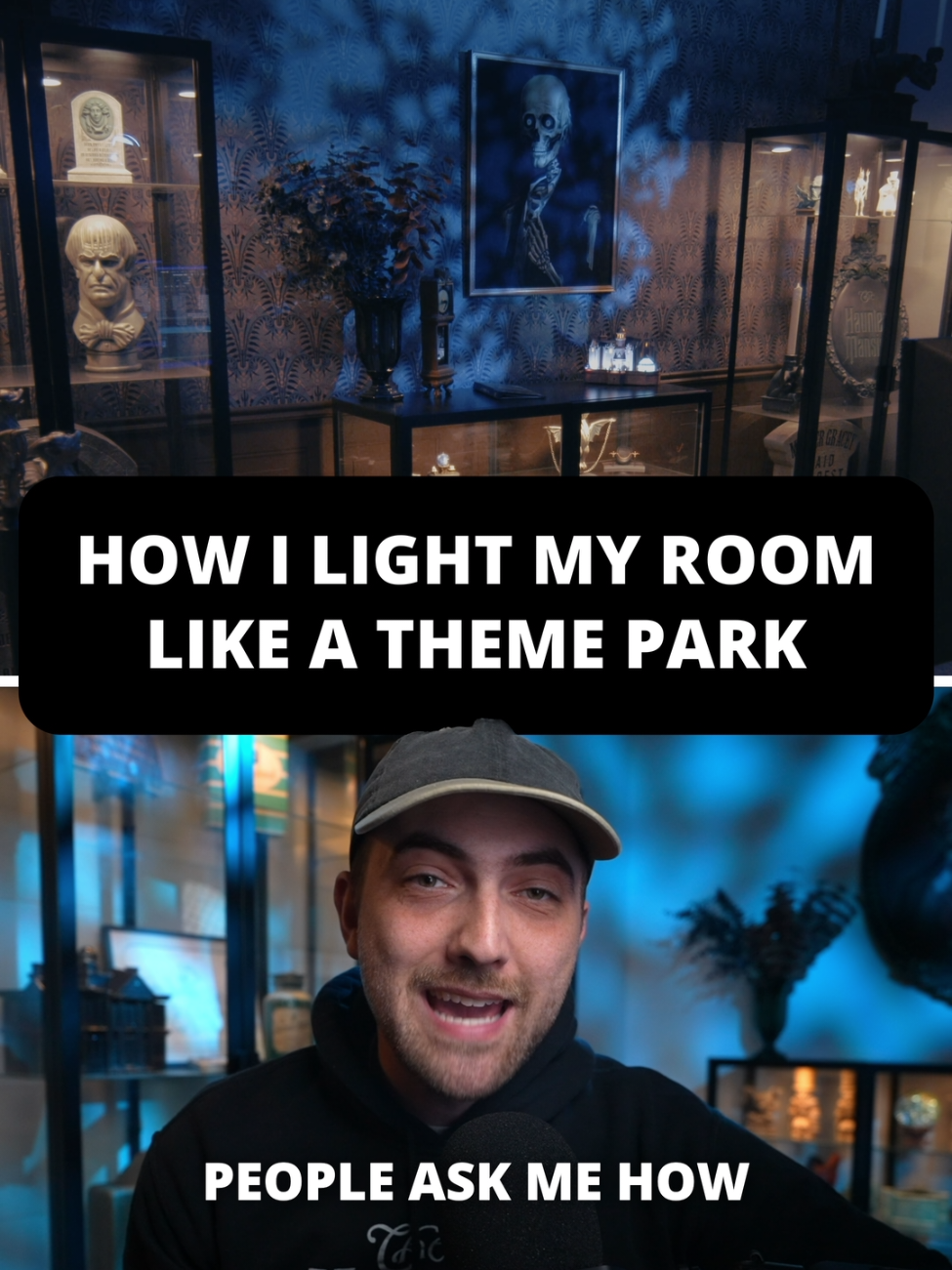How I light my Haunted Mansion office!  Visit my storefront in my bio if you want to pick up these lights for yourself!  #themepark #lighting #epicununiverse #disneyparks #godox 
