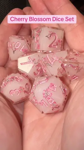 Cherry Blossom Dice Set #dnd #dice #dicegoblin 