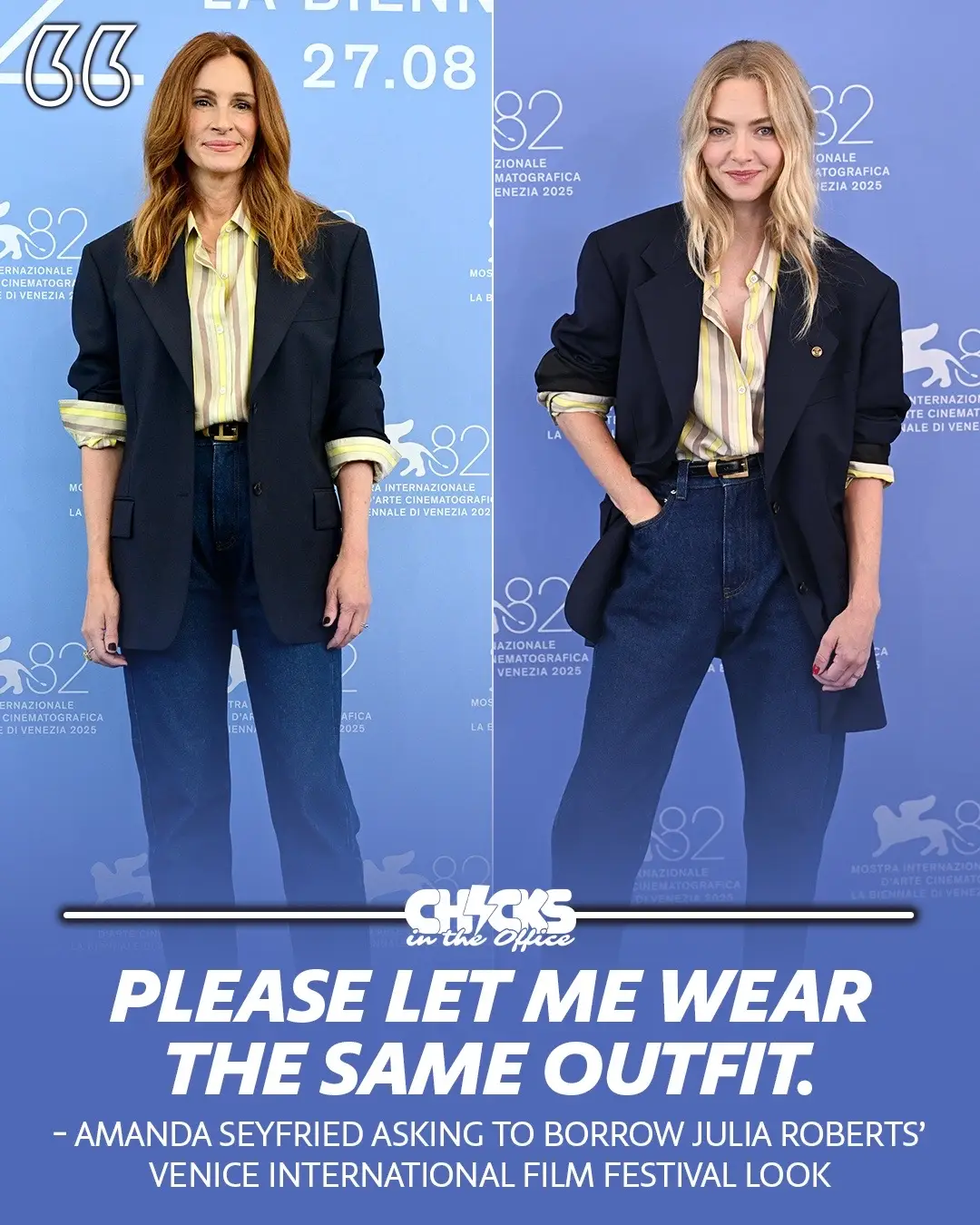 Amanda Seyfried said gimme! gimme! gimme! at the Venice International Film Festival 🤍