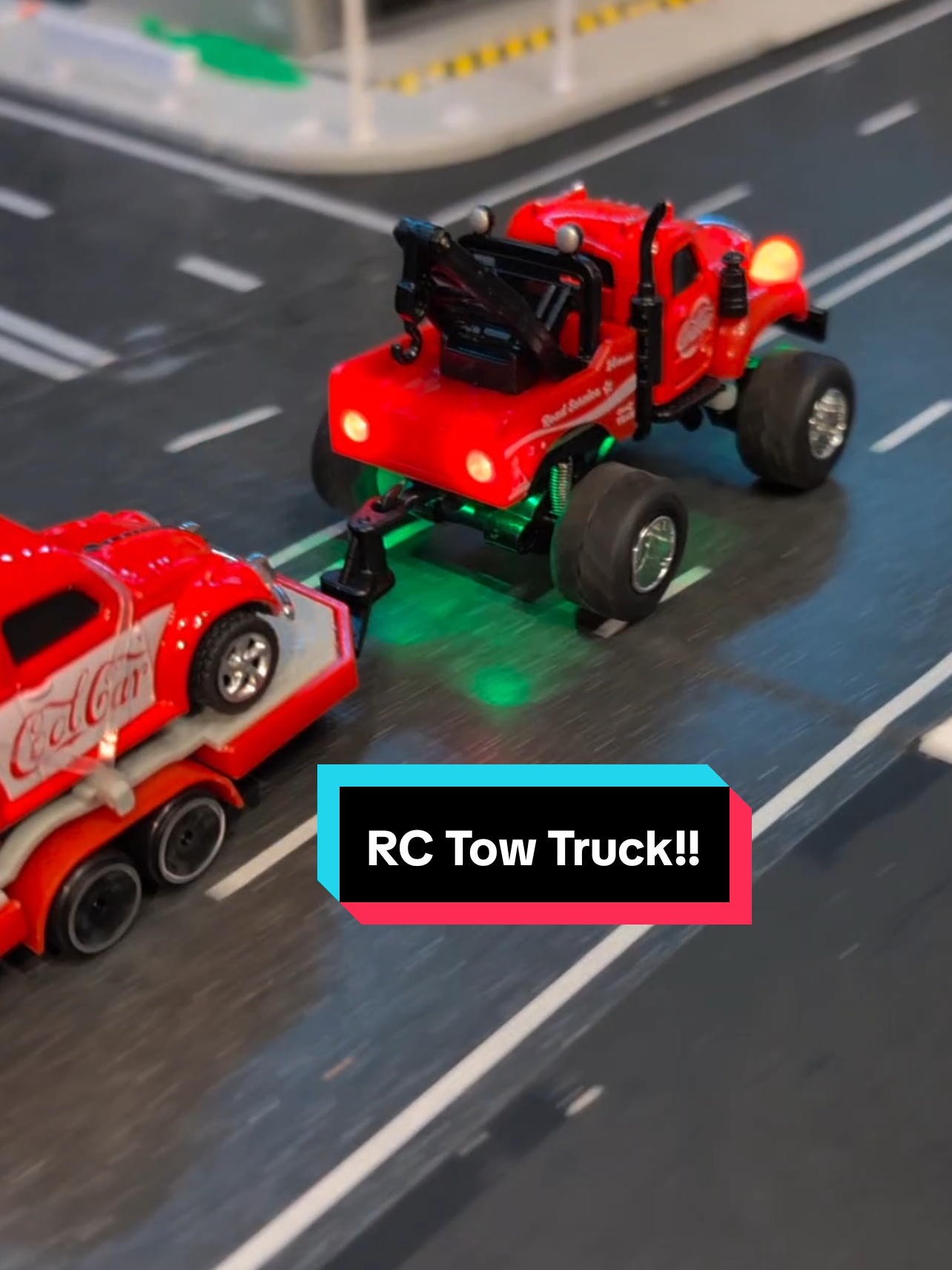 Super Cool Mini Monster Truck Tow Truck/Hauler. Cool Car Included Is Not An RC #toycar #rccar #tiktokshop #towtruck #hauler 