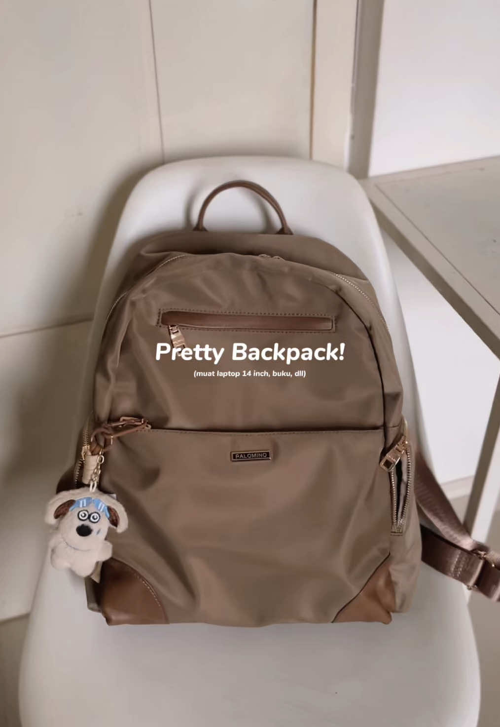 Ranselnya udah waterprooof ✨🤩 #backpack #ransel #ranselkuliah #palomino 