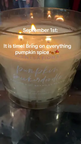 September 1st, it is time! Bring on all the pumpkin spice. The ‘ber months are here yall! #fall #pumpkinseason #fyp #candle 