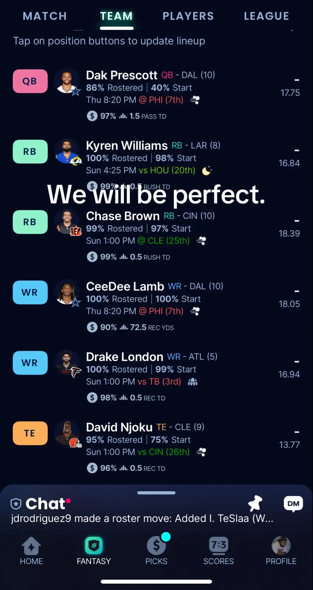 How did I do? Who do I start week 1? #fyp #fantasy #fantasyfootball #nfl 