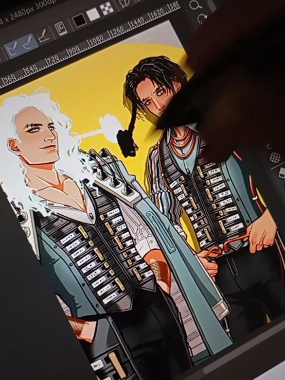 as always full drawing on my profile 😇 . #dateeverythingfanart #dateeverythingeddieandvolt #dateeverything 