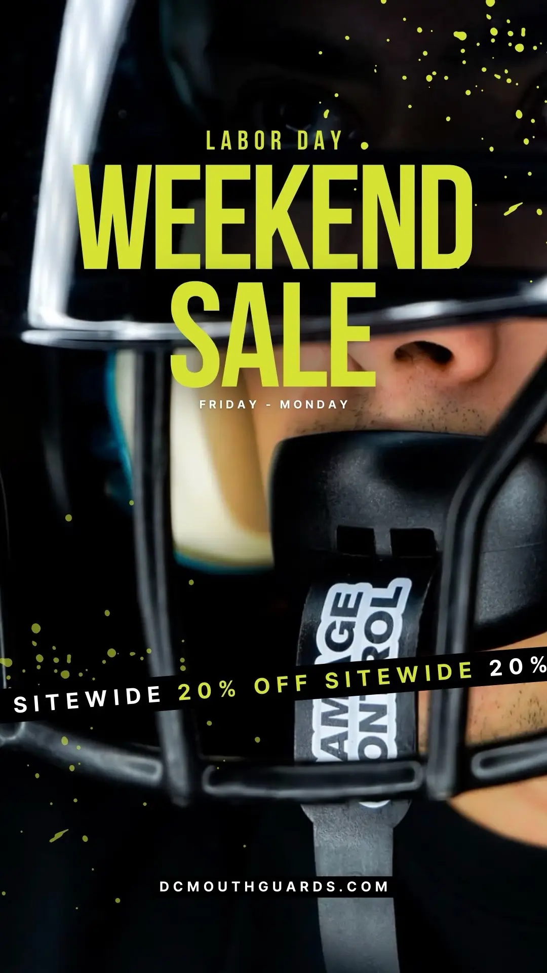 Labor Day = BIG Sale 😤🔥 Today’s your LAST chance! 20% off sitewide ends tonight at midnight ⏰ Don’t miss out! 👉 Shop now at dcmouthguards.com