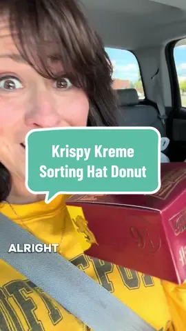 September 1 is the first day of school at #Hogwarts and the day that all of the first years get sorted … #Hufflepuff rocks! #krispykreme #sortinghat #harrypotter 