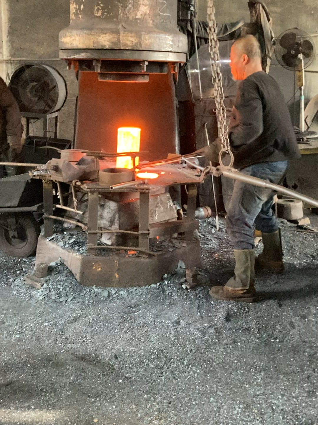 Inside the factory Bearing Forging Blacksmith Process Red-Hot Steel 🔥  #process #machine #blacksmith