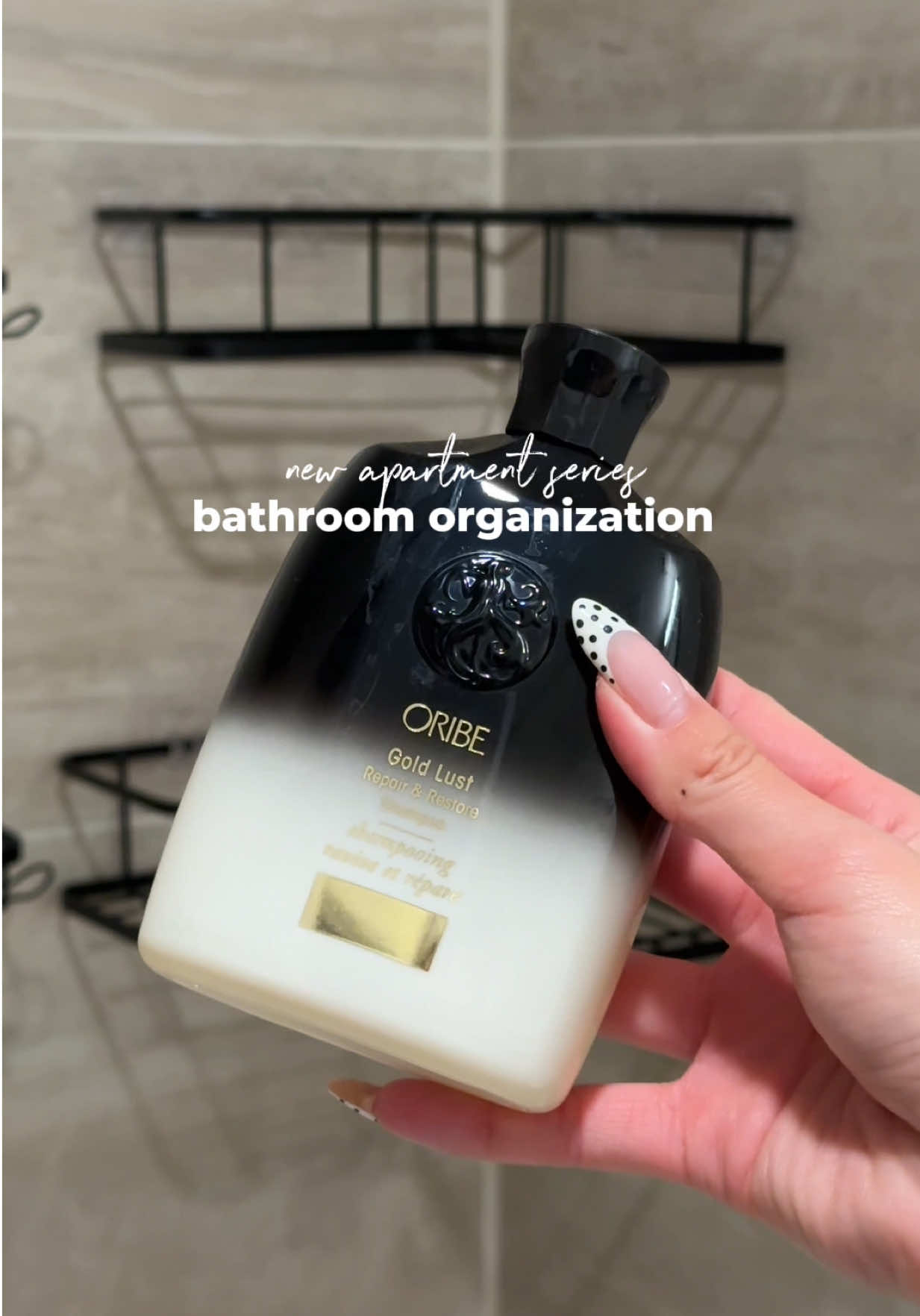 Shower + under sink cabinet organization!  Featuring: @Oribe @Davines @Dove Beauty & Personal Care @eos Products @Sol de Janeiro Inc @LOCCITANE @Command Brand 🎀✨