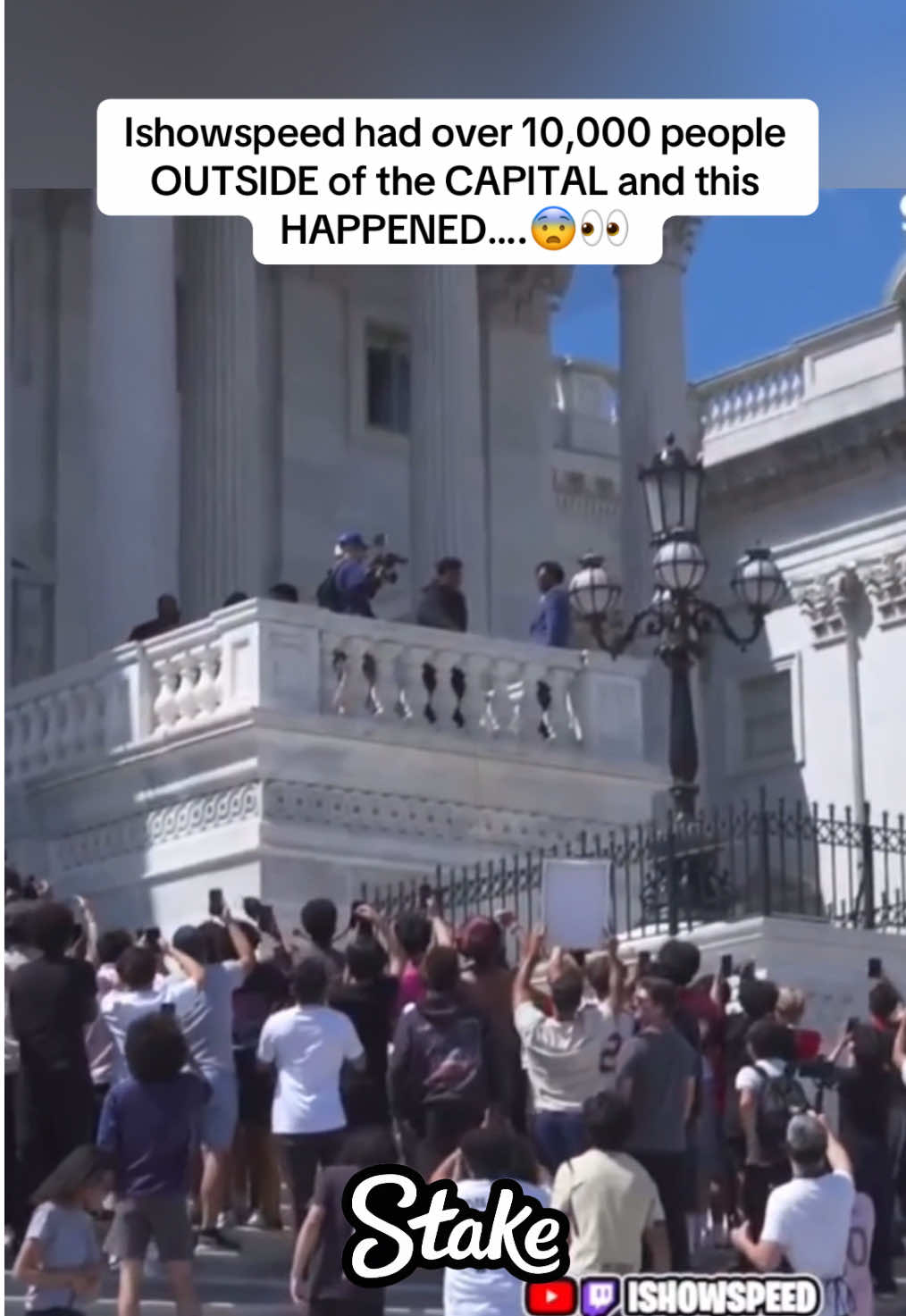 Ishowspeed had over 10,000 people OUTSIDE of the CAPITAL and this HAPPENED….😨👀#fyp #ishowspeed 