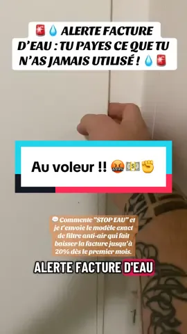 🚨💧 ALERTE FACTURE D’EAU : TU PAYES CE QUE TU N’AS JAMAIS UTILISÉ ! 💧🚨 😱 Tu crois que ton compteur d’eau mesure uniquement ce que tu consommes ? ❌ Faux ! Ce que personne ne dit : il compte AUSSI l’air qui passe dans tes canalisations… et tu le payes comme si c’était de l’eau. ⸻ 👉 Concrètement : ➡️ À chaque coupure de pression dans le réseau (travaux, fortes consommations, surpression la nuit), de l’air circule dans ton compteur. ➡️ Le compteur tourne comme si c’était de l’eau. ➡️ Résultat : jusqu’à 10 à 20% de ta facture… c’est littéralement de l’AIR facturé ! ⸻ 💡 ASTUCE CHOC pour éviter ça : 1️⃣ Installe un réducteur de pression avec purge d’air juste après ton compteur. 👉 Ça bloque l’air et ne laisse passer que l’eau réelle. 2️⃣ Vérifie que tes chasses d’eau et robinets ne “claquent” pas à l’ouverture → c’est le signe d’air dans tes canalisations. 3️⃣ Sur certains compteurs électroniques, un réglage interne permet de différencier l’air de l’eau (mais évidemment, les régies ne te le diront jamais…). ⸻ ⚠️ Et devine quoi ? Les compagnies d’eau savent parfaitement que leurs réseaux envoient de l’air sous pression… mais comme ça augmente discrètement ta facture, elles ferment les yeux. #astuces #eau #facture #astuceeau #factureeau #arnaqueeau #stopcompteur #hackeau #gouvernement 