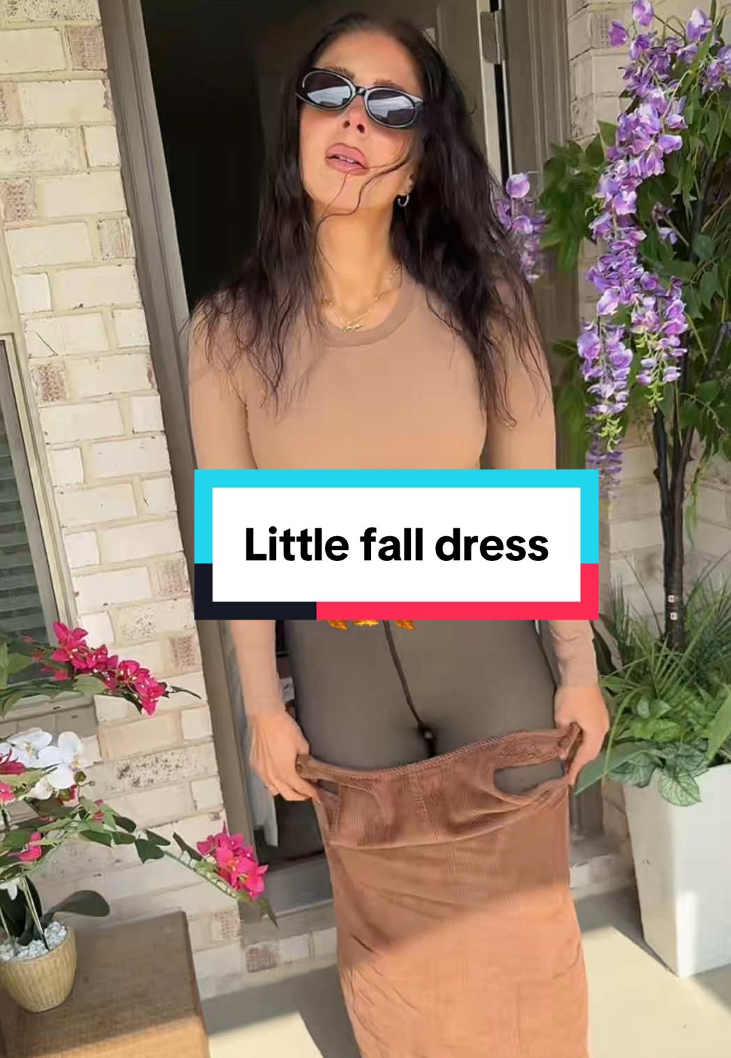 Easy fall outfit with this little corduroy dress #dress #overall  #falloutfitinspo #ootdinspo #corduroy 