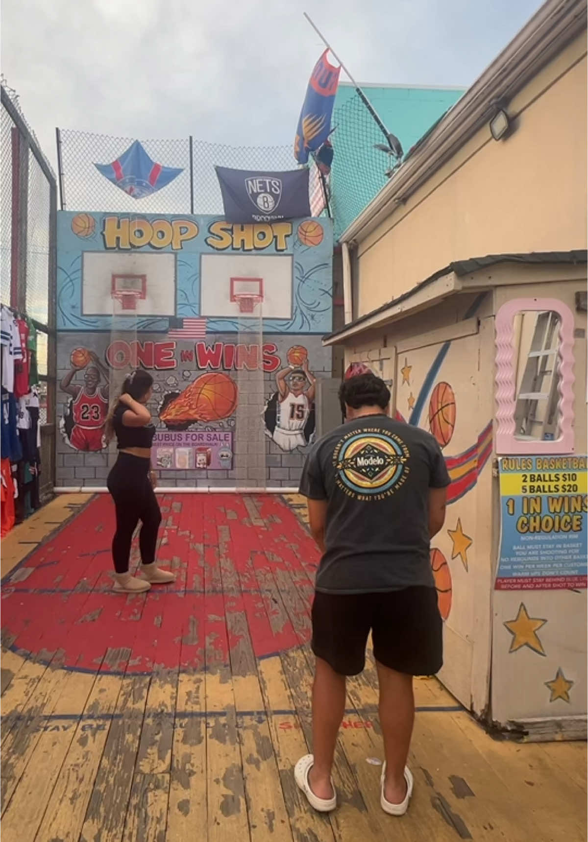 #nikkibuckets #seasideheights #fyp #3pointshotseaside #basketball 