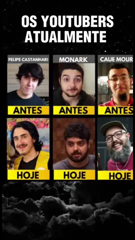 Os youtubers atualmente  #youtubers #youtubebrasil #antesedepois #mudancas #felipeneto 