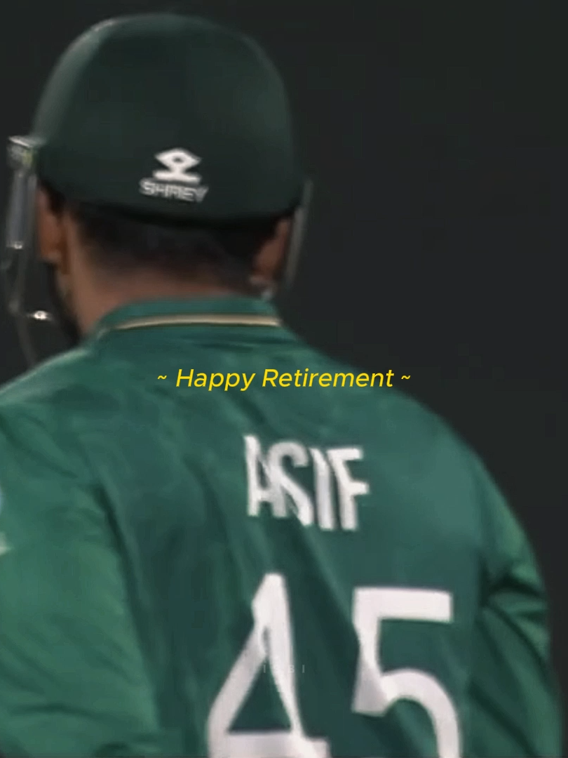 Thankyou for all the memories Asif Ali 💔 #pak #pakistan #cricket #tiktok #foryou #fyp #fy #4u #asif #asifali #retirementhome #retired #sad