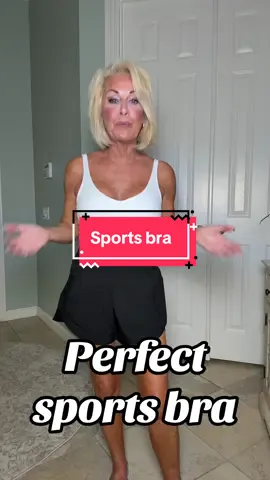 Perfect sports bra! Wear it to workout or with any outfit! #fyp #fashiontiktok #womamover50 #workout #sportsbra #builtinbra #tiktoklabordaysale 