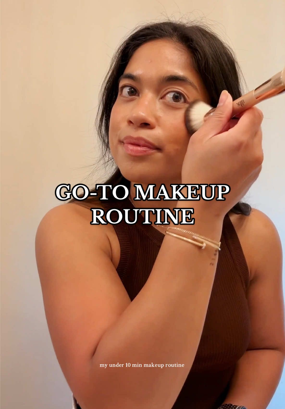 Proof that quick can still be cute 💫 #EffortlessBeauty #GlowingSkin #MinimalMakeup  #dailymakeuproutine 