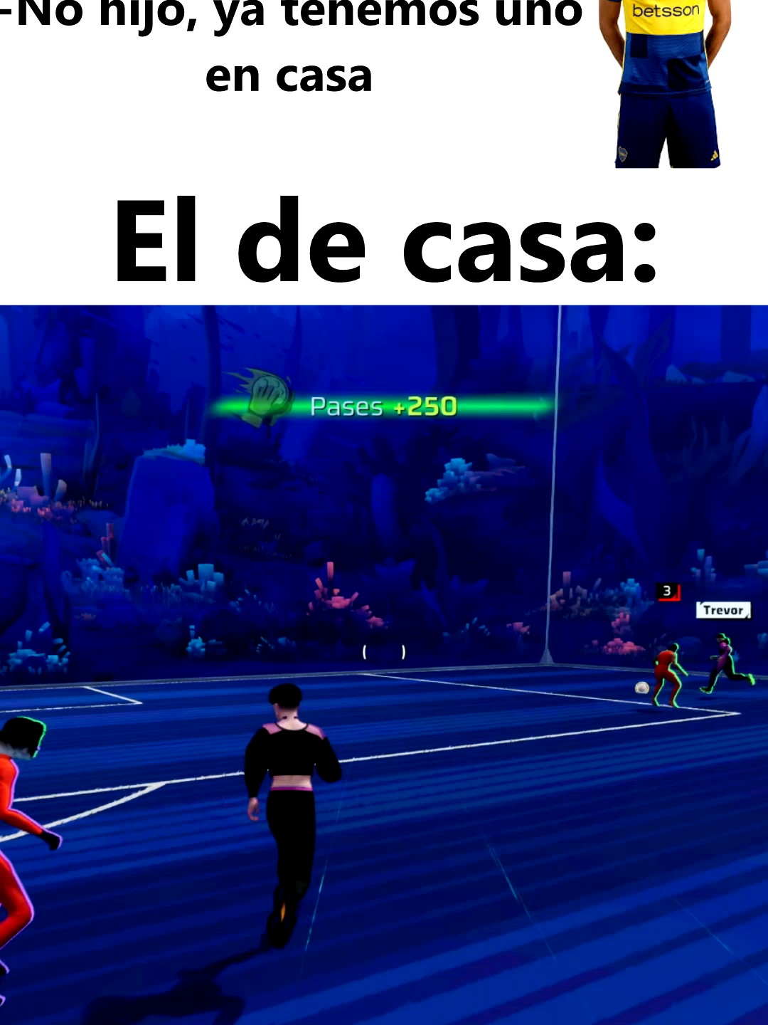 🤣⚽ Nuestro 9 estrella en modo no me acuerdo cómo era patear una pelota. Pero bueno, no todos los días se puede ser el mejor 👏 ¡Un clip divertido para confirmar que estos chicos son humanos! #Rematch #Futbol #Fail #Meme #Gracioso #CabaretFC