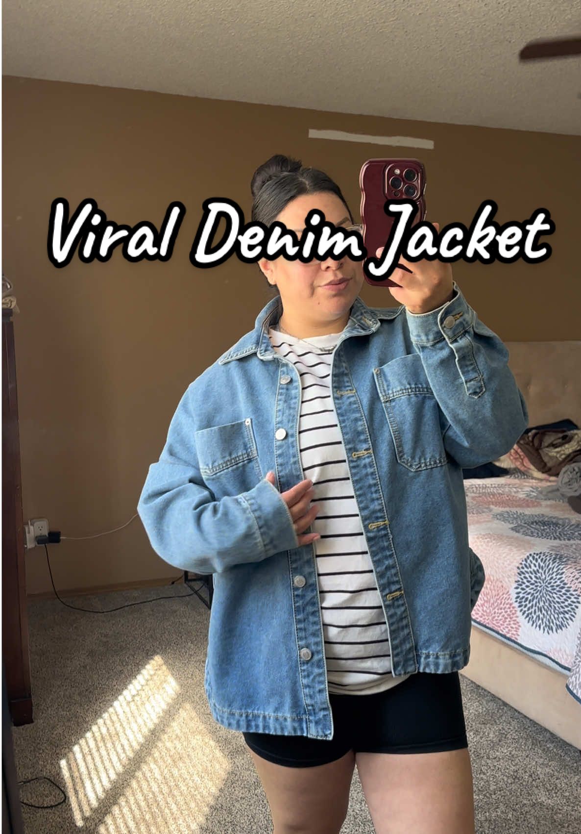 Love this Denim Jacket  Dress it up or Wear Casual you need it in your closet for this Fall season 🥰💯 #denimjacket #jeanjacket #jacket #tiktokshoplabordaysale 