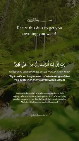 Recite this du’a to get you anything you want! ❤️ #dua #quran #recitation #dailyduareminders #viral 