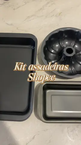 Kit com 3 assadeiras antiaderentes da Shopee. Link na Bio. #apartamento #enxovaldecasamento #enxovaldecasanova 