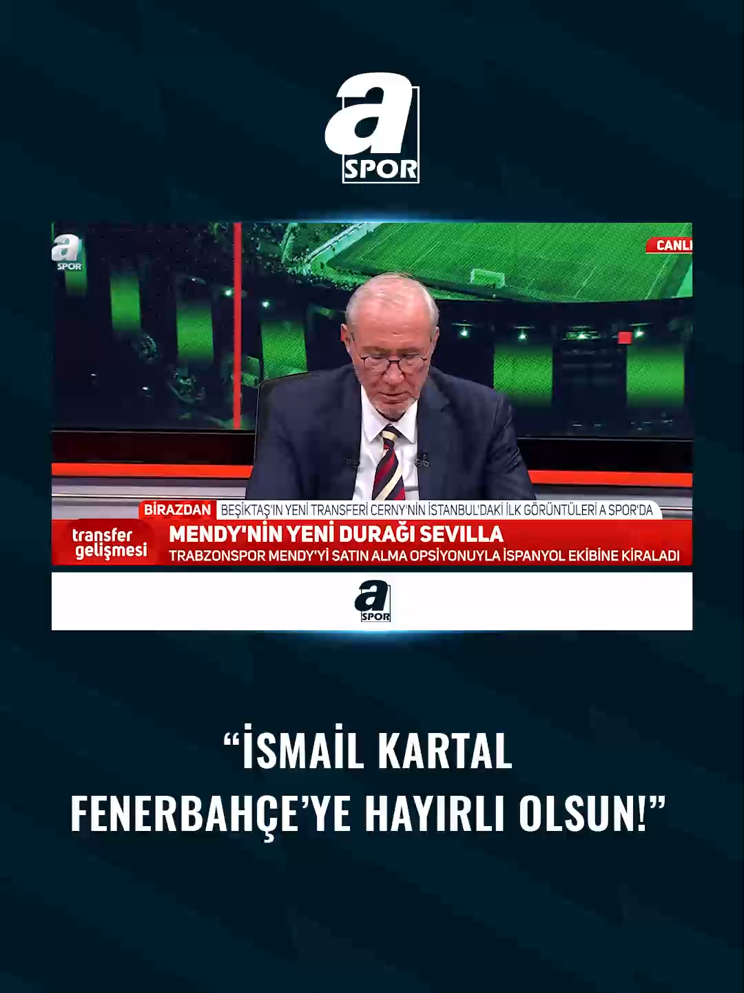 🎙️ Zeki Uzundurukan: İsmail Kartal, Fenerbahçe'ye hayırlı olsun. İsmail Kartal, Fenerbahçe'nin yeni teknik direktörü olacak. #ASpor #Spor #Futbol #FutbolunKalbi #SporGünlükleri