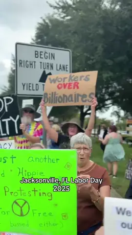 Jacksonville Florida Labor Day Union Workers Protest. September 1, 2025. Roughly 700 in attendance at the St. Johns Town Center. Organized by 50501 NE Florida. #jacksonville #union #florida #fyp #laborday Video credits : RM Zee 