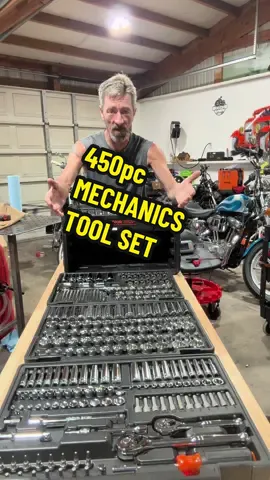 #VEVOR 450pc Mechanics Tool Set 1/4” 3/8” & 1/2” drives #MechanicsTools #ToolSet #HandTools #GarageLife 