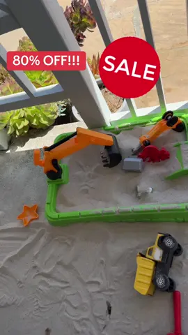🚜 Sand play dreams just got BIGGER (and cheaper!) 👀 This 4ft excavator set is 70–80% OFF right now. Comes with everything but the sand. Originally $100 ➝ grab it today for under $30 before the price goes back up! ⏳✨ #tiktokmademebuyit  #gift  #ToySale #KidToys #TikTokShopFinds