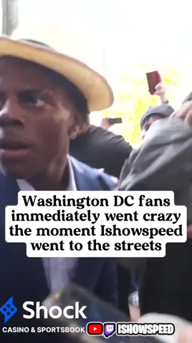 Washington DC fans immediately went CRAZY the moment Ishowspeed went to the streets #ishowspeedclipz #speed #fyp 