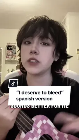 I translated to spanish @Sushi Soucy 🍉 ‘s song “I deserve to bleed” , he has just released the remastered 2025 version so go and listen to it !! This song has been in my playlist for such a long time now, and it also has been for me in my hardest times, so I’m glad I did this. Hope you like the cover !!   He traducido al español la canción “I deserve to bleed” de Sushi Soucy, quien acaba de publicar la versión remasterizada de la canción. Esta canvión lleva en mi playlist mucho tiempo y también me ha acompañado en mis peores momentos, así que me alegro mucho de haberla traducido !! Espero que os guste el cover 💖 - #sushisoucy #ideservetobleed #music #singing #cover 
