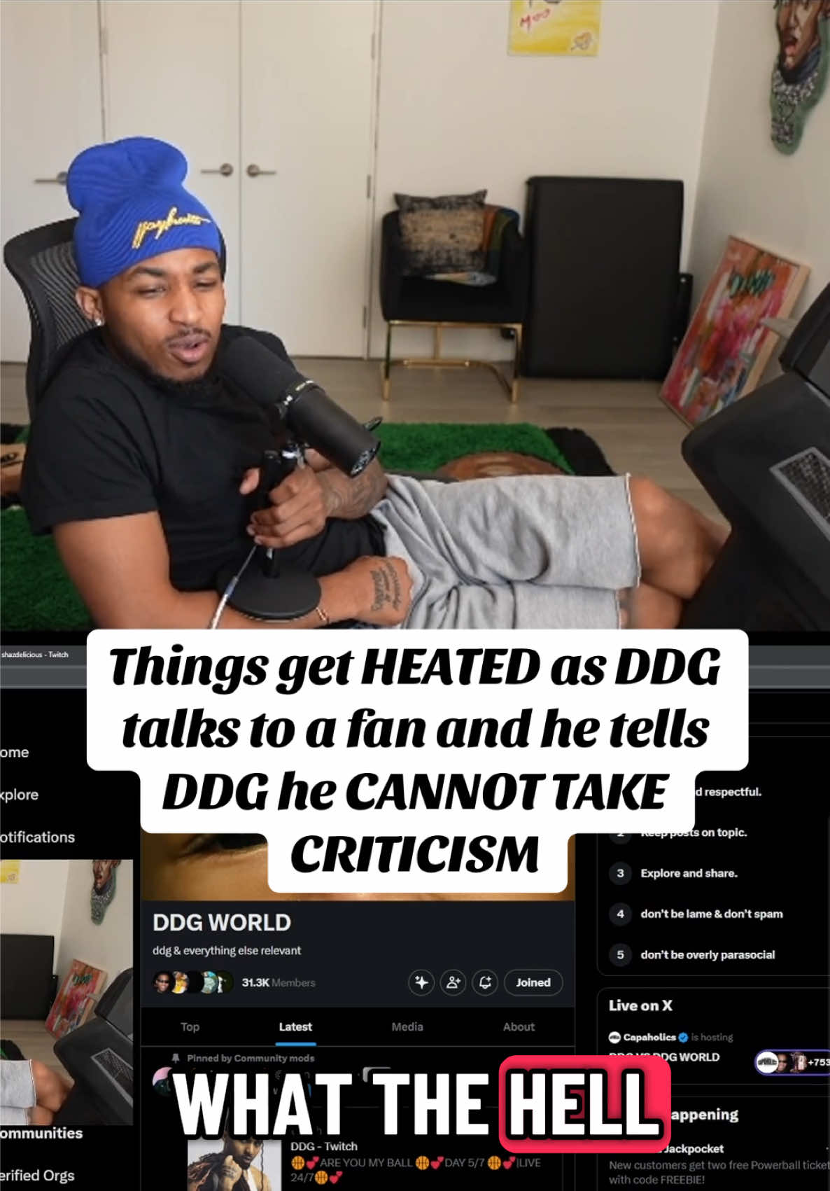 Things get heated as DDG talks to a fan and he tells DDG he cannot take criticism #fypシ #viral #ddg #areyoumyball #criticism 