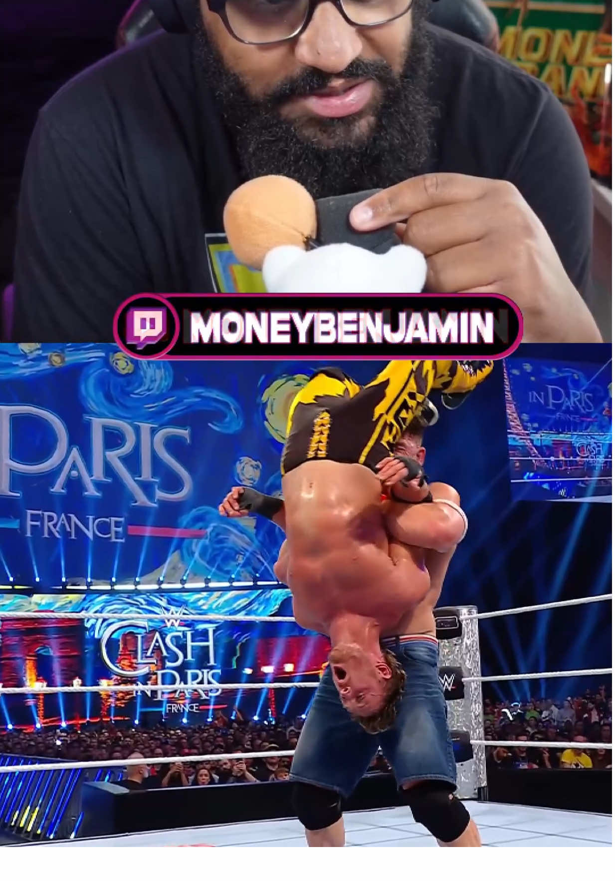John Cena & Logan Paul put on a really good match!! 🔥 #WWE #wweclash #johncena #loganpaul #moneybenjamin 