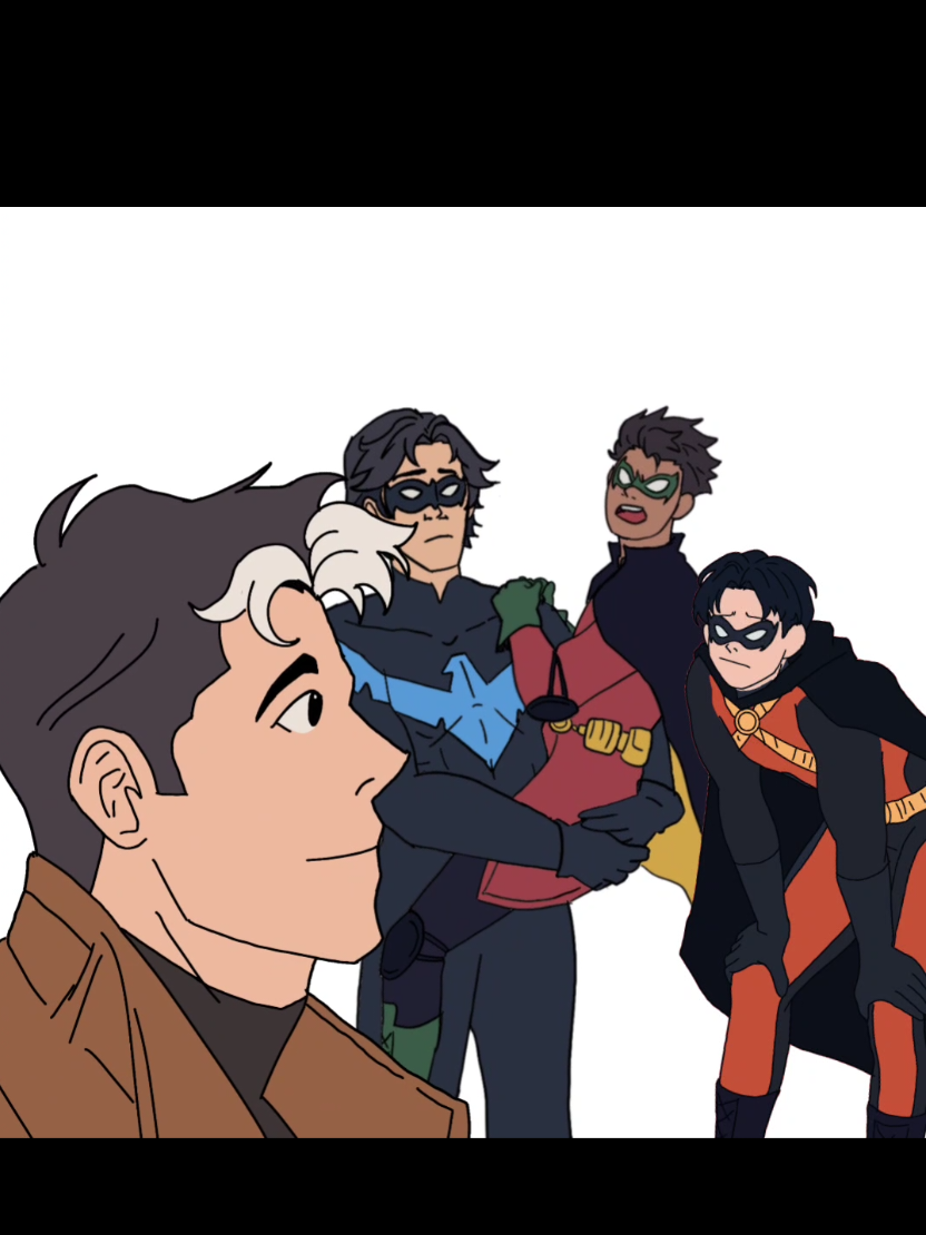 omaigod, es la primera vez que hago rotoscopia 😻 #nightwing #jasontodd #timdrake #damianwayne #artistsoftiktok