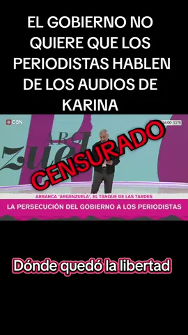 Vamos a defender la libertad de expresión, porque mañana tampoco nos van a dejar opinar a nosotros! Prefieren hacer ésto, a llevar a la justicia a Diego SPAGNUOLO. Solo quieren cubrí a su hermana, con mentiras... #RIALCENSURADO #MILEIDICTADOR #ARGENTINACENSURADA #LALIBERTADENRIESGO #KarinaMileicorrupta 