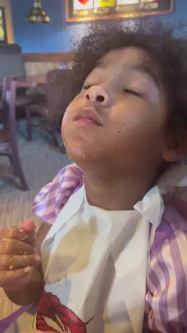 Looked offended when they handed her a kids menu