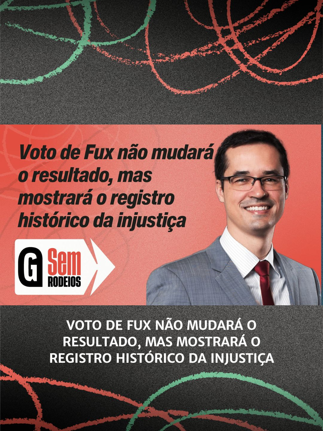 Voto de Fux não mudará o resultado, mas mostrará o registro histórico da injustiça - Deltan Dallagnol | SEM RODEIOS Confira este trecho do programa Sem Rodeios desta segunda-feira (1º/09) que, entre outros temas, abordou qual deve ser o posicionamento do ministro do STF, Luiz Fux, no julgamento do ex-presidente Jair Bolsonaro. Sem Rodeios é transmitido no canal da Gazeta do Povo, diariamente, às 13h30. Saiba mais: https://bit.ly/4jcSHBV