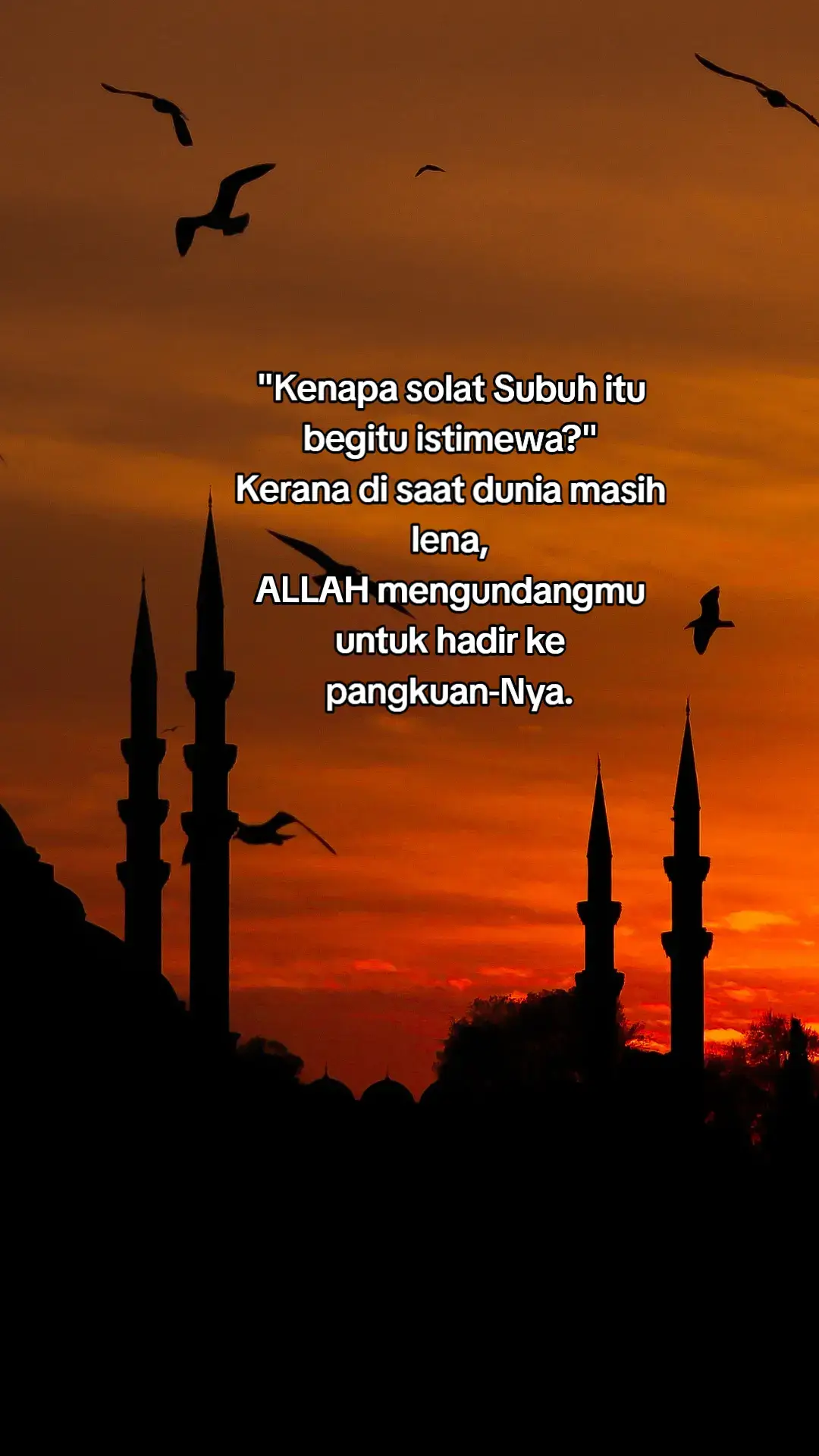 Subuh bukan sekadar dua rakaat, tetapi permulaan keberkatan sepanjang hari. Bangunlah sebelum Subuh, tunaikan Tahajud, Qobliyah, dan Subuh berjemaah. Kerana setiap detik waktu Subuh adalah saat di mana rezeki dibahagi, doa diangkat, dan hati dikuatkan. --- #SolatSubuh #KelebihanSubuh #BeningCinta_🦋 #MotivasiIslam #RezekiPagi 
