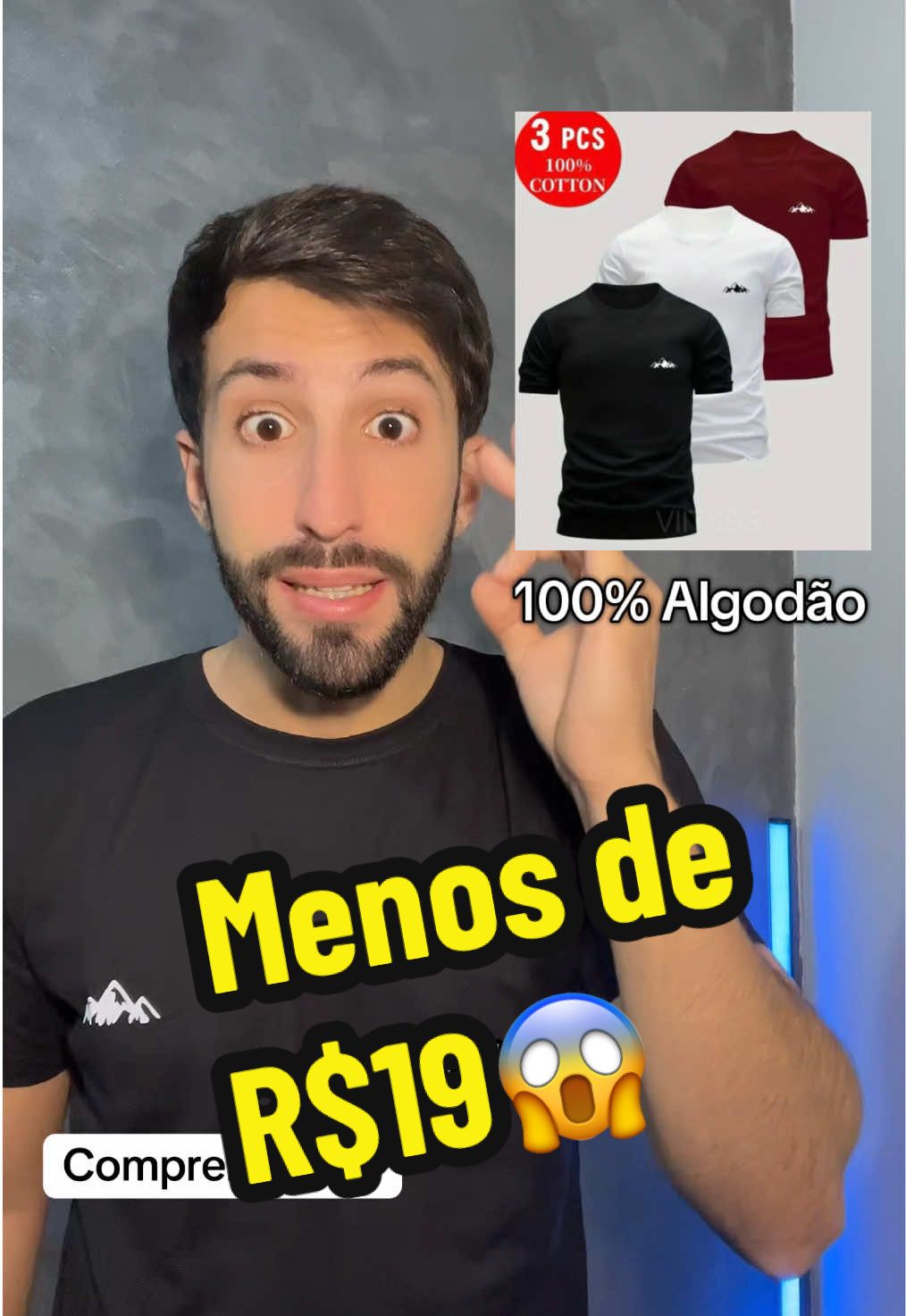 3 camisas por R$59 reais no Tiktok Shop. #tiktokshop #camisas #camisamasculina #camisabarata 
