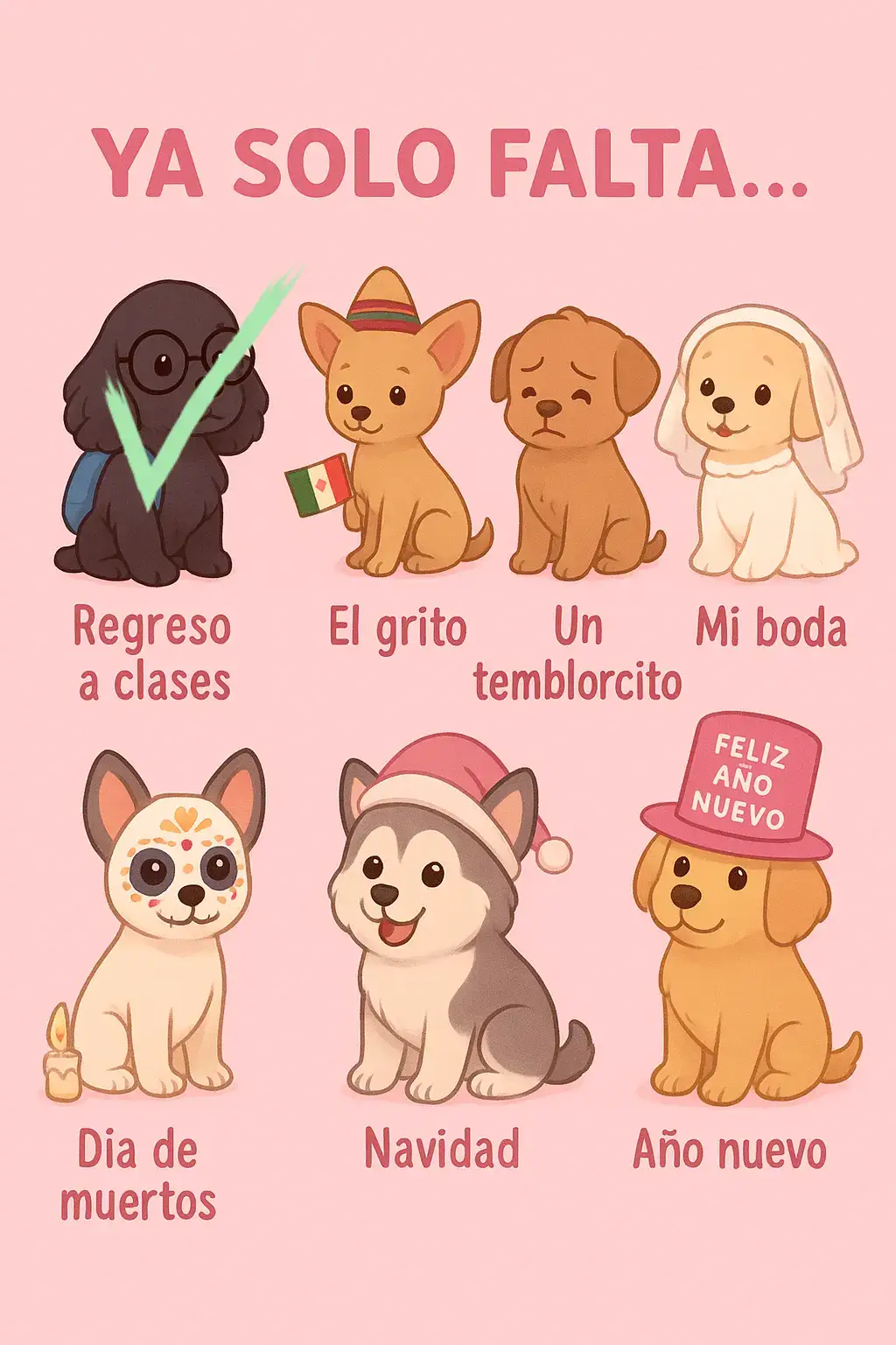 Porque entre fiestas, tradiciones y hasta un temblorcito... 😅 lo que más me emociona tachar de la lista es: MI BODA 💖🐶👰 Cada momento suma, pero nada se compara con el gran día. Si quieres que tu boda sea tan mágica como la sueñas (y no una pesadilla 🙈), en mi perfil encuentras la GUÍA COMPLETA que te ayudará a planear sin estrés ✨ 👉 Corre a verla y empieza a organizar tu boda como toda una pro. #boda #humor #wedding #bride #novia 